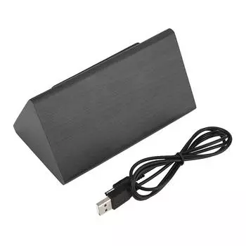 Деревянный будильник со светодиодной подсветкой, цифровой дисплей времени/температуры/влажности, голосовое управление