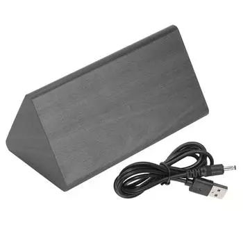 Деревянный будильник, светодиодные цифровые настольные часы из дерева с регулируемой яркостью и временем белый