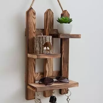 Деревянный декоративный деревянный брелок