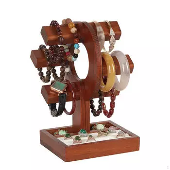 Деревянный держатель для браслета, часы, дисплей, подарочные кольца, элегантный, стабильный, органайзер для ювелирных изделий