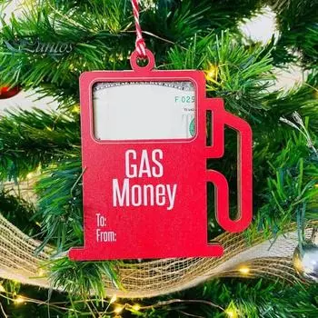 Деревянный держатель для денег на елку, подвесной газовый кошелек для денег, украшение в виде конверта, кулон, праздничный подарок на деревянные деньги B