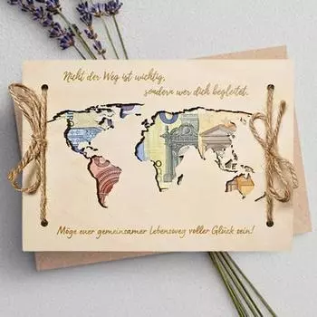 Деревянный держатель для денег, подарочный держатель для денег, подарочная карта, простая сборка, деревянная карта с выдолбленным узором для свадебных подарков A