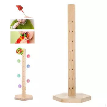 Деревянный держатель для дисплея с круглым отверстием для декора свадьбы, юбилея, Хэллоуина