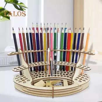 Деревянный держатель для кистей, 140 отверстий, органайзер для кистей, подставка для кистей, большая емкость, стойка для ручек и карандашей