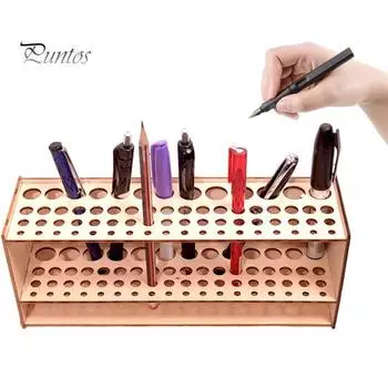 Деревянный держатель для кистей, подставка для ручек на 67 отверстий, настенный органайзер для кистей художника, настольный органайзер для инструментов художника