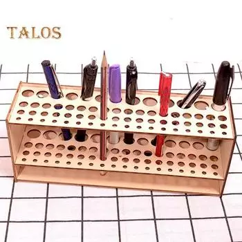 Деревянный держатель для кистей, подставка для ручек на 67 отверстий, настенный органайзер для кистей художника, настольный органайзер для инструментов художника