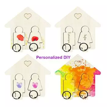 Деревянный держатель для ключей для пары, настенный подвесной брелок для ключей, подставка «сделай сам», подвесной брелок в подарок L