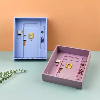 Деревянный держатель для ключей с крючками, 1 шт., настенный декоративный стеллаж для хранения, подвесной держатель для хранения