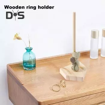 Деревянный держатель для колец, противоскользящее, устойчивое, съемное основание, бейсбольная текстура, резная, большая емкость, футбольный победитель, органайзер для ювелирного магазина, чемпионат цвет старого дерева