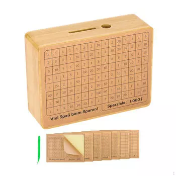 Деревянный держатель для копилки, лоток для хранения, домашний декор, банк-копилка со счетчиком для