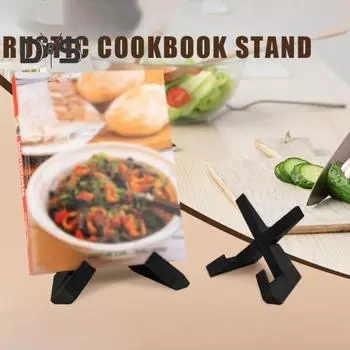 Деревянный держатель для кулинарной книги, кухонная столешница, черная цельная деревянная книга рецептов, виниловая пластинка для пластинок, подставка для украшения рабочего стола чёрный