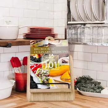 Деревянный держатель для кулинарной книги, регулируемая подставка для книги рецептов на кухонном столе, прочный многофункциональный настольный телефон