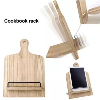 Деревянный держатель для кулинарной книги Yousheng, регулируемая подставка для книги рецептов на кухонном столе, прочный многофункциональный настольный держатель для телефона и планшета