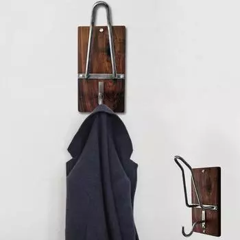 Деревянный держатель для мотоциклетного шлема, настенная вешалка для одежды, стойка для мотоциклетных шлемов, вешалка для одежды чёрный