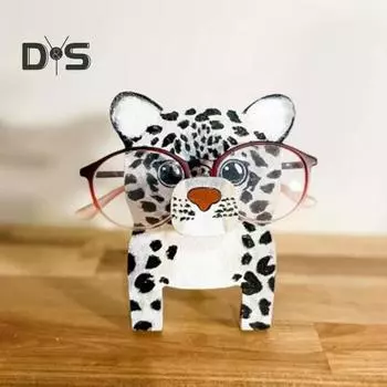 Деревянный держатель для очков в виде животного, настольный держатель для очков в виде собаки, медведя, кошки, подставка для очков в форме животного для домашнего школьного офисного стола A