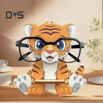 Деревянный держатель для очков в виде животных, мультяшная подставка для хранения очков в виде животных, настольный органайзер для солнцезащитных очков, подставка для домашнего офиса D