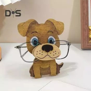 Деревянный держатель для очков в виде животных, настольная подставка для очков, мультяшная подставка для очков, органайзер для солнцезащитных очков для дома, прикроватной тумбочки, офиса Monkey
