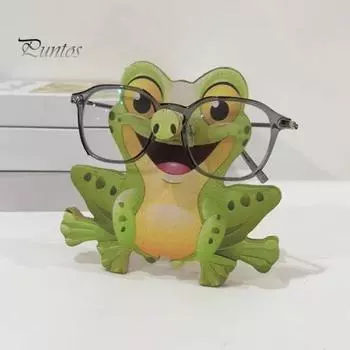 Деревянный держатель для очков в виде животных, настольная подставка для очков, мультяшная подставка для очков, органайзер для солнцезащитных очков для дома, прикроватной тумбочки, офиса Dog