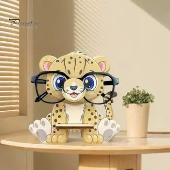 Деревянный держатель для очков в виде животных, мультяшная подставка для хранения очков в виде животных, настольный органайзер для солнцезащитных очков, подставка для домашнего офиса A