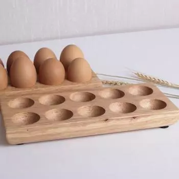 Деревянный держатель для яиц, многофункциональный удобный DIY 10 решеток, двухрядная пластина для хранения яиц для дома
