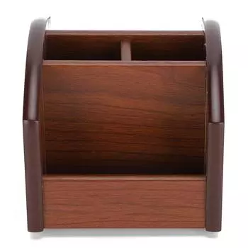 Деревянный держатель для ручек, визитная карточка, ящик для хранения, вращающийся снизу, креативный настольный контейнер
