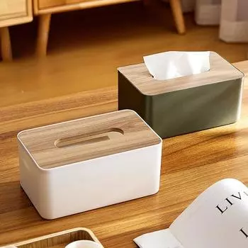 Деревянный держатель для салфеток - диспенсеры для салфеток для офиса, ресторанов, кафе со съемными салфетками белый