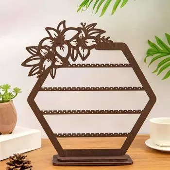 Деревянный держатель для ювелирных изделий в винтажном китайском стиле, прочный настольный крючок для сережек, ожерелий, браслетов, витрина, органайзер, подставка