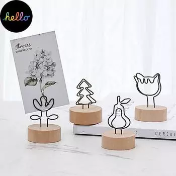 Деревянный держатель для заметок в стиле ретро