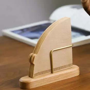 Деревянный держатель кофейного фильтра для V60, стойка для хранения бумажных фильтров в форме веера, аксессуары для домашнего кофе, инструменты бариста