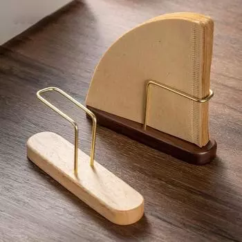 Деревянный держатель кофейного фильтра, ящик для хранения, веерообразный, V-образный, стеллаж для кофейного фильтра, бытовые кофейные принадлежности, инструменты бариста