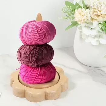Деревянный держатель пряжи с механизмом закручивания, переносная гладкая подставка для пряжи, съемная подставка для вязальных клубков