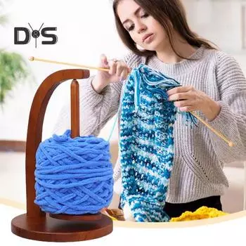 Деревянный держатель пряжи Вращающийся маятник Пряжа для клубков пряжи Магнитный распределитель веретена пряжи Подставка для хранения Органайзер для вязания крючком Аксессуары для вязания
