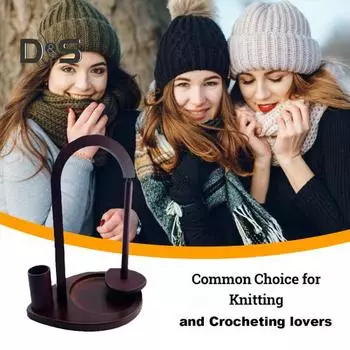 Деревянный держатель пряжи, вращающийся диспенсер для клубков пряжи, подставка для вязания крючком, органайзер для пряжи, прялка для любителей вязания, бабушек и мам B