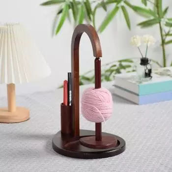 Деревянный держатель пряжи вращающийся диспенсер для пряжи подставка для вязания крючком пряжа для вязания