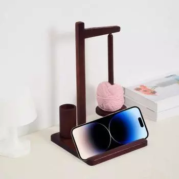 Деревянный держатель пряжи Yousheng, вращающийся диспенсер для клубков пряжи, подставка для вязания крючком, органайзер для пряжи, прялка для любителей вязания, бабушек и мам B