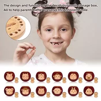 Деревянный детский ящик для хранения зубов, органайзер для деревянных коробок для зубов, молочные зубы, ящик для сбора зубов, коробка для пуповины