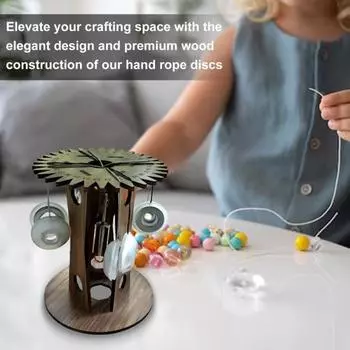 Деревянный диск Kumihimo для изготовления браслетов, 32 слота, круглый диск Kumihimo для бисера, удобный плетеный диск для DIY, браслеты из веревки, ремни