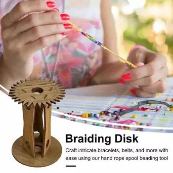 Деревянный диск Kumihimo для изготовления браслетов, 32 слота, круглый диск Kumihimo для бисера, удобный плетеный диск для DIY, браслеты из веревки, ремни