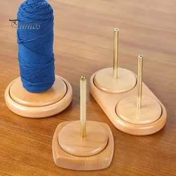 Деревянный диспенсер для пряжи, держатель для пряжи, деревянная подставка для намотки пряжи, держатель катушки для пряжи, подарок для любителей шитья C
