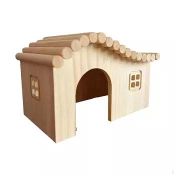 Деревянный домик для хомяка, клетка-убежище, аксессуары, легко собрать, многофункциональное место обитания мышей и крыс