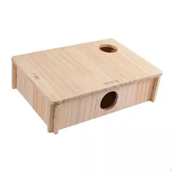 Деревянный домик для хомяков, многокамерная комната для укрытия, убежище для леммингов и песчанок.