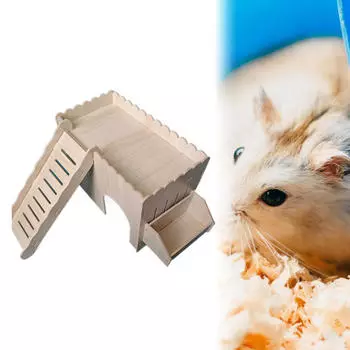 Деревянный домик для морской свинки, укрытие, прочная пещера, игровой домик, кролик для песчанки, сирийских хомяков