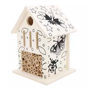 Деревянный домик для пчел Трубка Пчелиный отель Привлекайте больше нежных опыляющих пчел в ваш сад Безопасный деревянный пчеловодческий дом