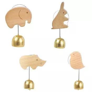 Деревянный дверной звонок, подвесной деревянный колокольчик, декоративный громкий дверной звонок, громкий дверной звонок, украшения для дома