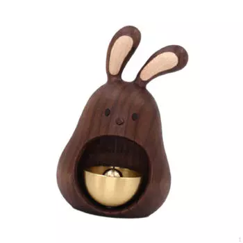 Деревянный дверной звонок, украшение, подвеска, колокольчик, предметы интерьера, поделки, подарок, подвесной колокольчик, кролики, декор для Light Wood