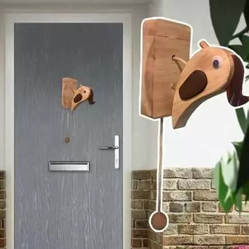 Деревянный дверной звонок в виде дятла ручной работы, подходит для всех дверей, дверной звонок в виде дятла, простая установка, надежный