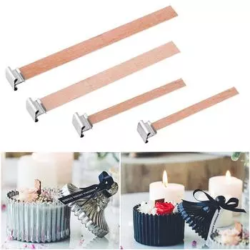 Деревянный фитиль для свечей своими руками, набор для изготовления парафиновых банок для свечей, бездымный фитиль для сжигания пчелиного воска, принадлежности для изготовления сердечников свечей 13mm*130mm*0.5mm