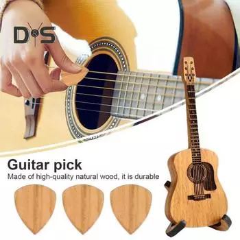 Деревянный футляр для медиатора с подставкой, футляр для демонстрации медиаторов с 3 медиаторами, переносной футляр для хранения медиаторов, подарок для гитаристов A