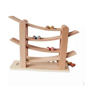 Деревянный гоночный трек, автомобиль, рампа, гоночный автомобиль, игровой набор, игрушки для отдыха Монтессори для детей