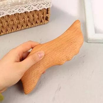 Деревянный инструмент для массажа лица и тела в форме рыбки, буковое дерево Гуаша, инструменты для массажа тела, для дома, способствует более здоровой циркуляции крови в организме